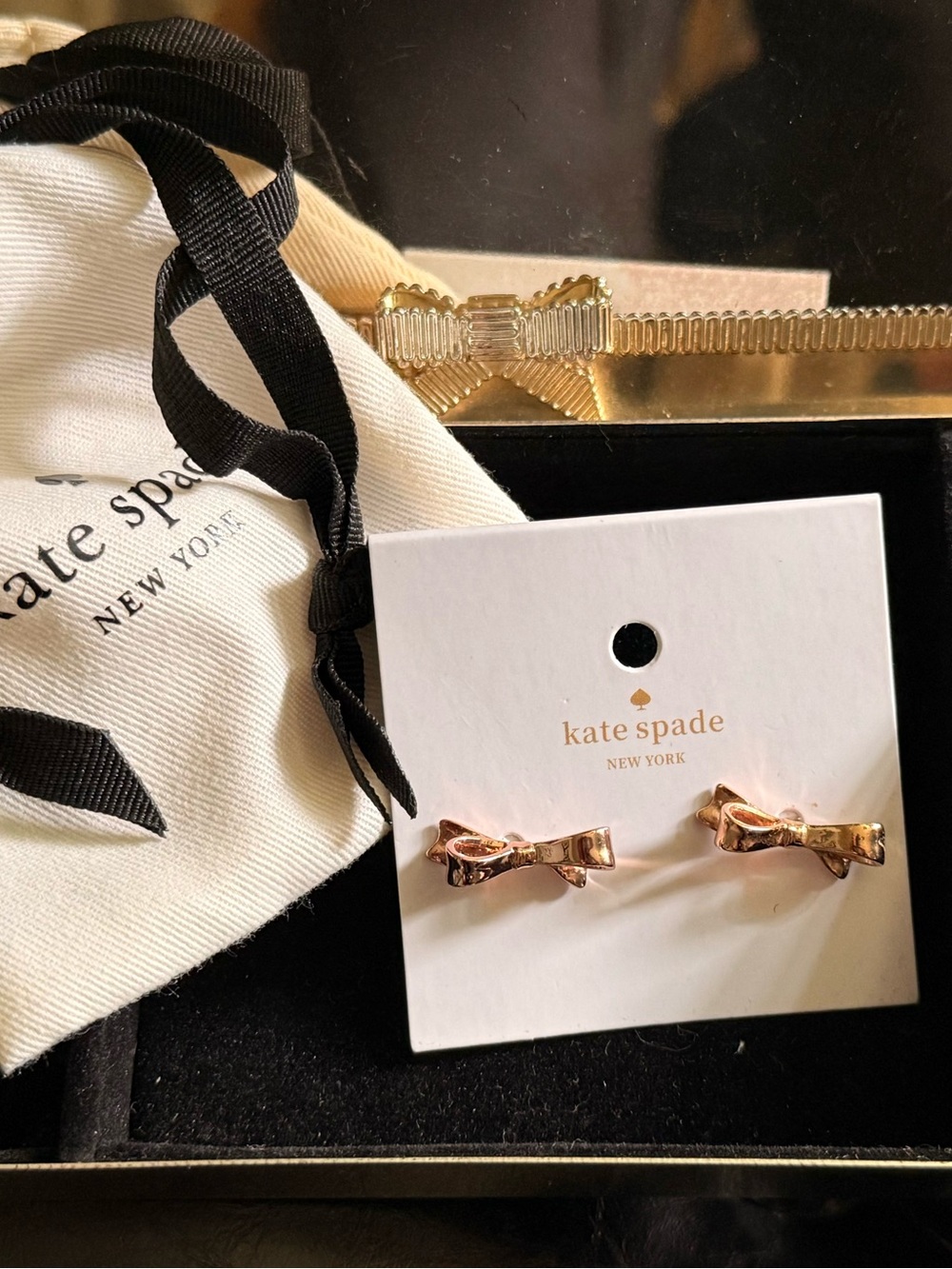 kate spade Rose Gold Bow Stud Earrings
